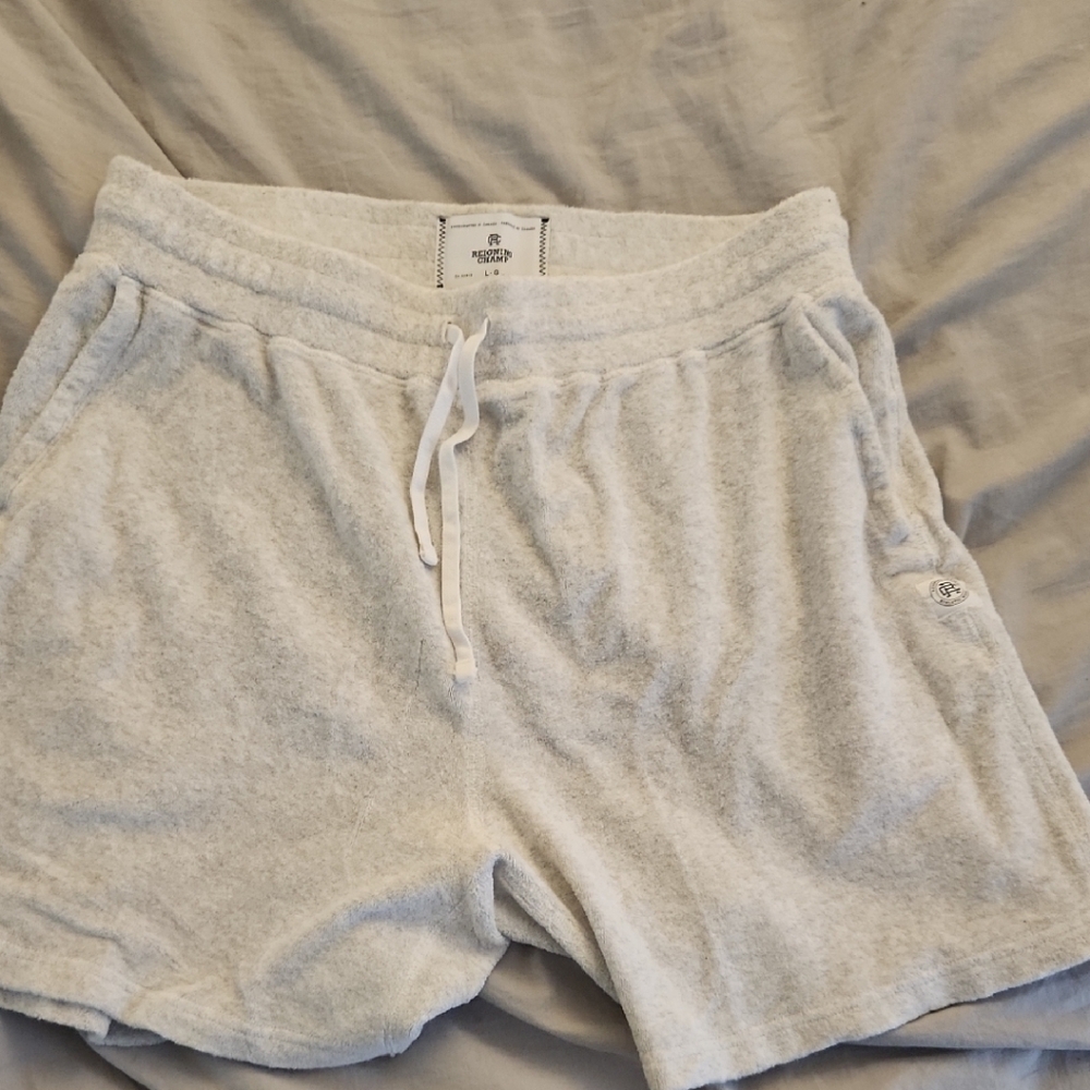 Gray Athletic Shorts Elastic Waist
